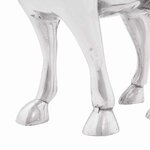 vidaXL Sculpture de taureau Argent 20 x 17 x 23 cm Aluminium