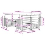 vidaXL Ensemble de canapés d'extérieur 7 pc Gris Naturel et Clair