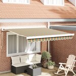 vidaXL Store manuel rétractable Vert et Jaune 300x250 cm
