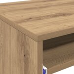 vidaXL Bureau d'ordinateur Chêne artisan Bois d'ingénierie Standard