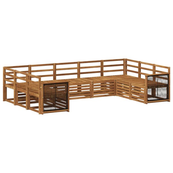 vidaXL Ensemble de canapés d'extérieur 7 pc Naturel
