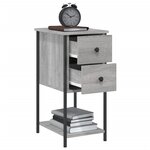 vidaXL Table de chevet sonoma gris 32x42x70 cm bois d'ingénierie