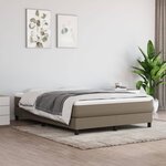 vidaXL Cadre de lit sans matelas taupe 140x200 cm tissu