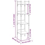 vidaXL Bibliothèque à 4 niveaux noir 35x30x138 5 cm bois d'ingénierie