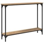 vidaXL Table console avec étagère Chêne artisanal 101 x 23 x 15 5 cm