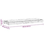 vidaXL Coussin de plancher de palette Coton 120x40x7 cm Gris