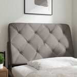 vidaXL Coussin de tête de lit taupe 80 cm tissu