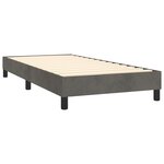 vidaXL Sommier à lattes de lit avec matelas et LED Gris foncé 90x200cm