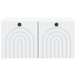 vidaXL Meuble TV mural Blanc 59 5 x 41 x 30 cm Bois d'ingénierie