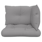 vidaXL Coussins de palette lot de 3 gris tissu