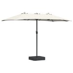 vidaXL Parasol de jardin Couleur sable 385 x 209 x 244 cm tissu