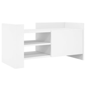 vidaXL Meuble TV blanc 80x35x40 cm bois d’ingénierie