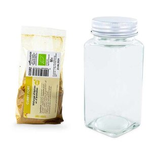 Flacon à épices poudreur + curry fort 50 g
