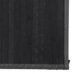 vidaXL Tapis rectangulaire noir 80x300 cm bambou