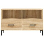 vidaXL Meuble TV Chêne sonoma 80x36x50 cm Bois d'ingénierie
