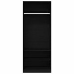 vidaXL Armoire Chêne noir 80 x 50 x 200 cm Bois d'ingénierie