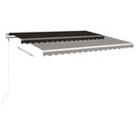 vidaXL Auvent manuel rétractable avec poteaux 4 5x3 m Anthracite