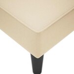 vidaXL Fauteuil long avec accoudoir droit crème tissu