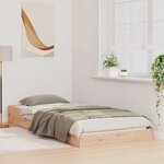 vidaXL Cadre de lit Marron Bois massif en pin