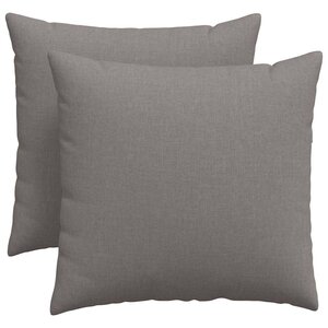vidaXL Coussins de canapé 2 Pièces Taupe 50 x 50 cm tissu