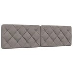 vidaXL Lit avec matelas taupe 200x200 cm tissu