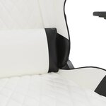 vidaXL Chaise de jeu Blanc et noir Similicuir