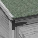 vidaXL Abri de jardin Gris 106 x 56 x 113 5 cm Bois de Sapin Massif