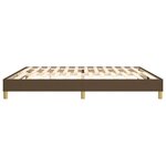 vidaXL Cadre de lit sans matelas marron foncé 200x200 cm tissu