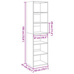 vidaXL Buffet haut chêne sonoma 50x41x185 cm bois d'ingénierie