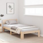 vidaXL Cadre de lit avec tête de lit 100x200 cm en bois de pin massif