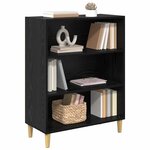 vidaXL Buffet Chêne noir 69 5 x 32 5 x 90 cm Bois d'ingénierie