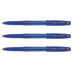 Stylo à bille SUPER GRIP G avec capuchon pointe moyenne bleu x 3 PILOT