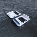 Bestway Île flottante Hydro-Force 2 Pièces Blanc et bleu PVC