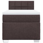 vidaXL Sommier à lattes de lit avec matelas Marron foncé 90x200 cm