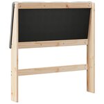 vidaXL Tête de lit capitonnée Taupe 90 cm Pin massif