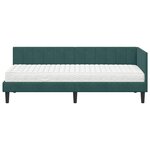 vidaXL Cadre de lit d'angle Vert foncé 80 x 200 cm Velours