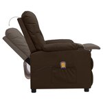vidaXL Fauteuil de massage Marron Similicuir