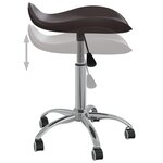 vidaXL Tabouret de salon et spa Marron Similicuir