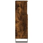 vidaXL Armoire de bain chêne fumé 30x30x100 cm bois d'ingénierie