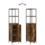 Set de meubles de salle de bain 2 pièces en bois d'ingénierie chêne fumé