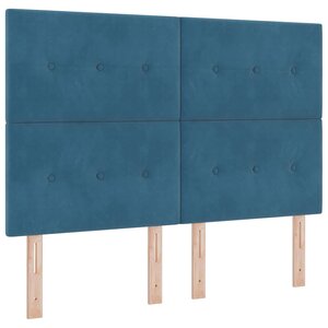 vidaXL Tête de lit avec tête de lit Bleu foncé 144 cm Cuir synthétique