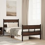 vidaXL Cadre de lit sans matelas avec tête de lit et pied de lit