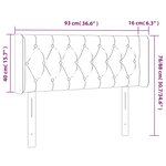 vidaXL Tête de lit à LED Crème 93x16x78/88 cm Tissu