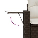 vidaXL Salon de jardin 10 Pièces avec coussins marron résine tressée