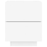 vidaXL Armoire de chevet avec lumières LED blanc bois d'ingénierie