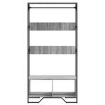 vidaXL Armoire sonoma gris 90x50x180 cm bois d'ingénierie