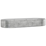 vidaXL Lit surélevé de jardin Acier enduit de poudre Argenté