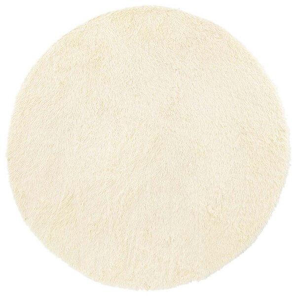 vidaXL Tapis shaggy à poils longs NAVARRA crème 120x120 cm polyester