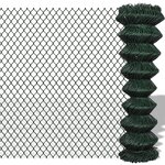 vidaXL Clôture à mailles losangées Acier 1 5x25 m Vert