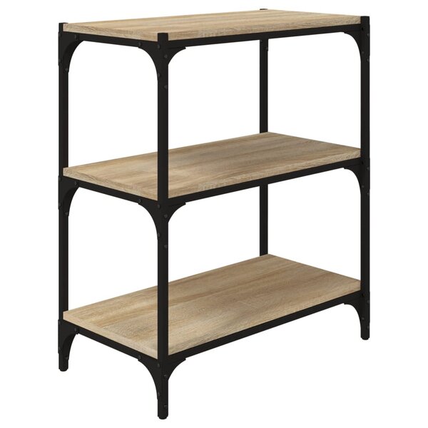 vidaXL Bibliothèque Chêne Sonoma 60x33x70 5 cm Bois d'ingénierie acier